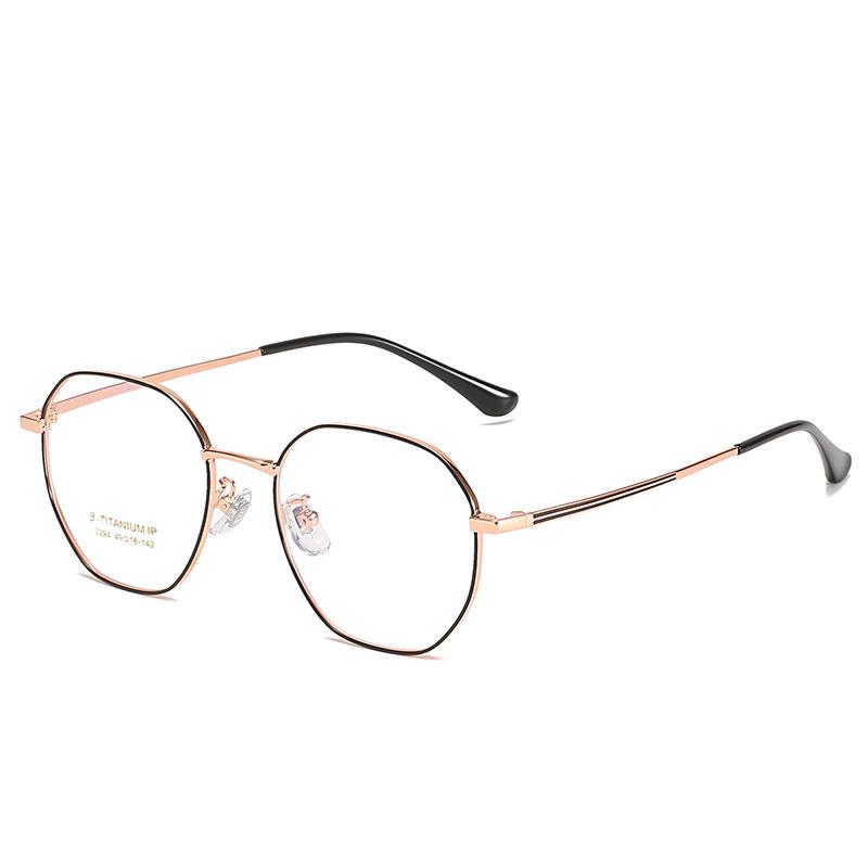 Black Full Frame Anti-Blue Light Prescription Glasses for Myopia - Unisex, Round Face.