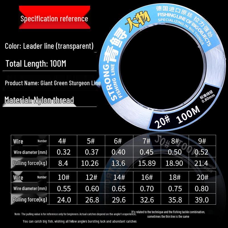 High-Tensile Ultra-Soft Nylon Fishing Line for Carp & Sturgeon - 2 Pack