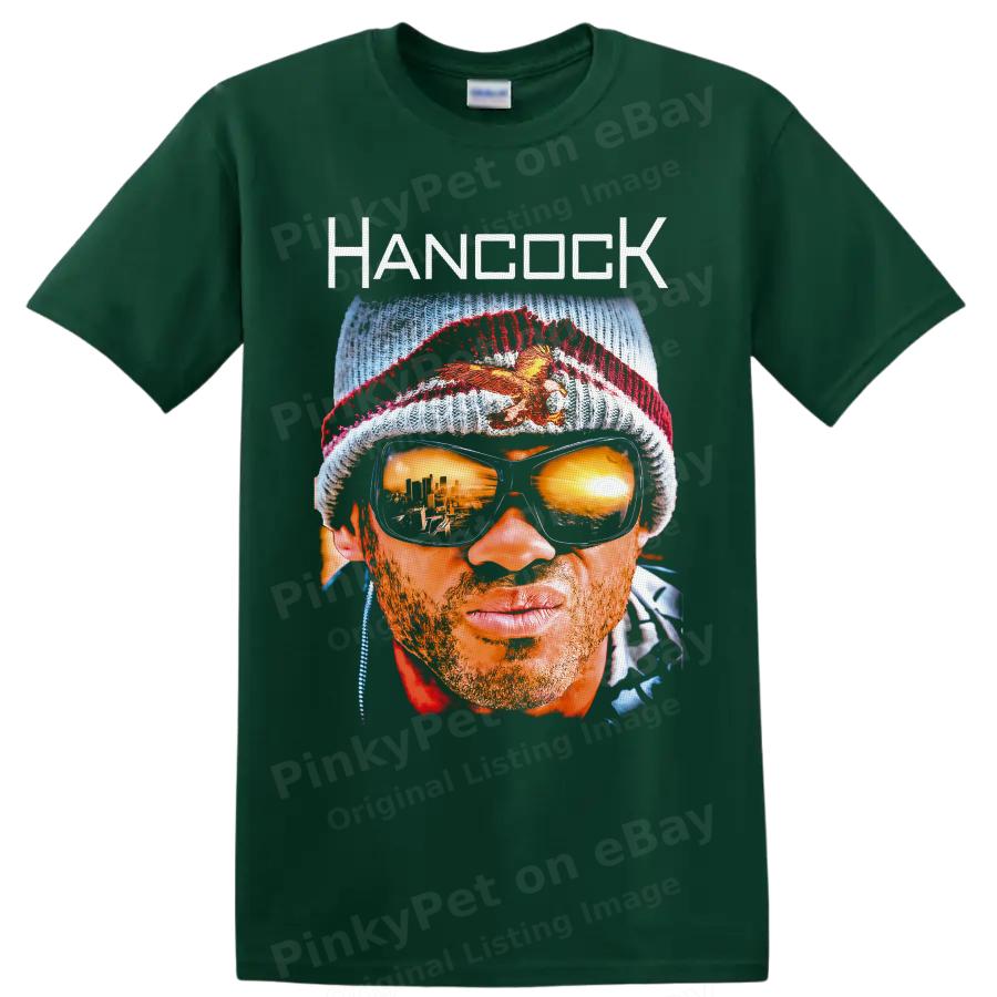 John Hancock Movie Superhero T Shirt w/ Sunglasses City Reflection Graphic Tee