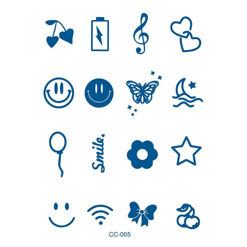 Herbal plant finger cochlear small picture juice tattoo stickers last 15 days ins wind semi-permanent