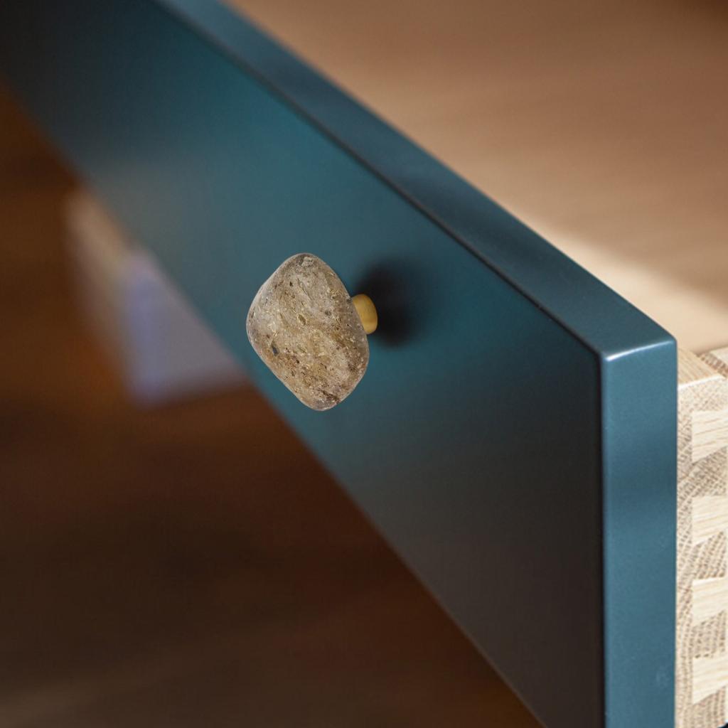 Creative Stone Cabinet Handles Set of 2 Modern Minimalist Furniture Pulls