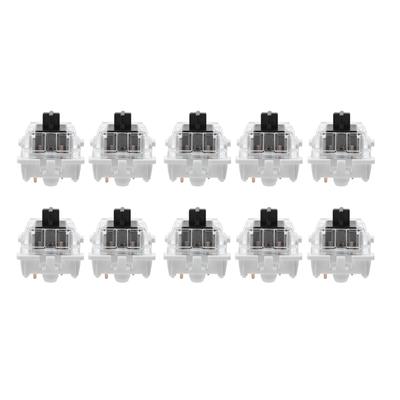 10 PCs Mechanical Keyboard Switch Plate Mounted Black Switch Replacement for Gateron Cherry MX