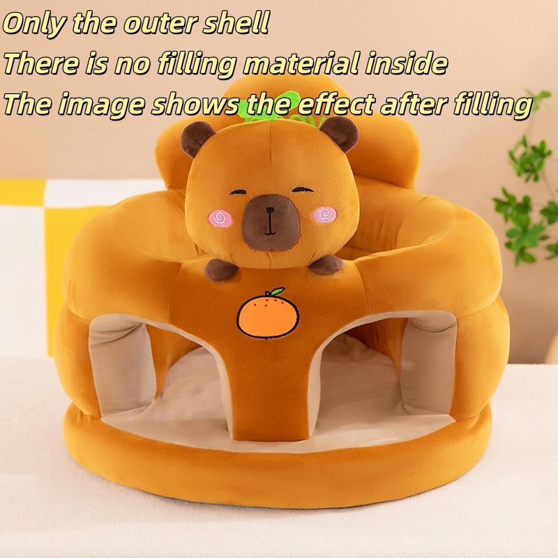 1Pcs Learning To Sit Feeding Chair Cute Baby Sofa Support Seat Cover Plush Chair Toddler Nest Puff Washable Without Filler
