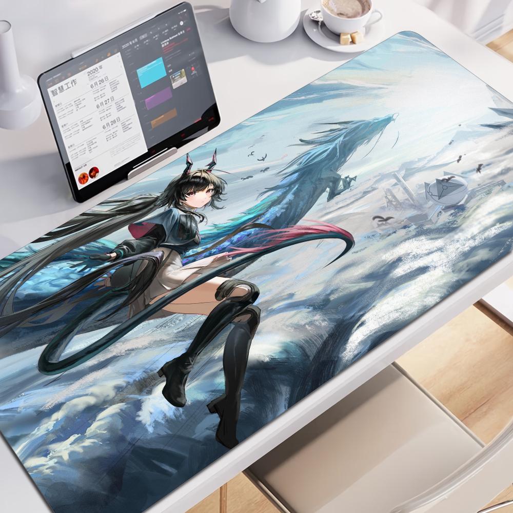 Xxl Mouse Pad Gaming Arknights Endfield Chen Qianyu Anime Girl Hd Printing Mousepad Large Pretty Game Desk Mat Pc Accessories