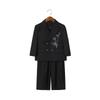 Boys' Chinese-Style Embroidered Velvet Vest and Suit for Autumn/Winter Photography and Performance
