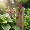 Outdoor Metal Rain Gauge Butterfly Decoration For Garden Yard Measurement Tool With Dragonfly Pattern Weather Resistant