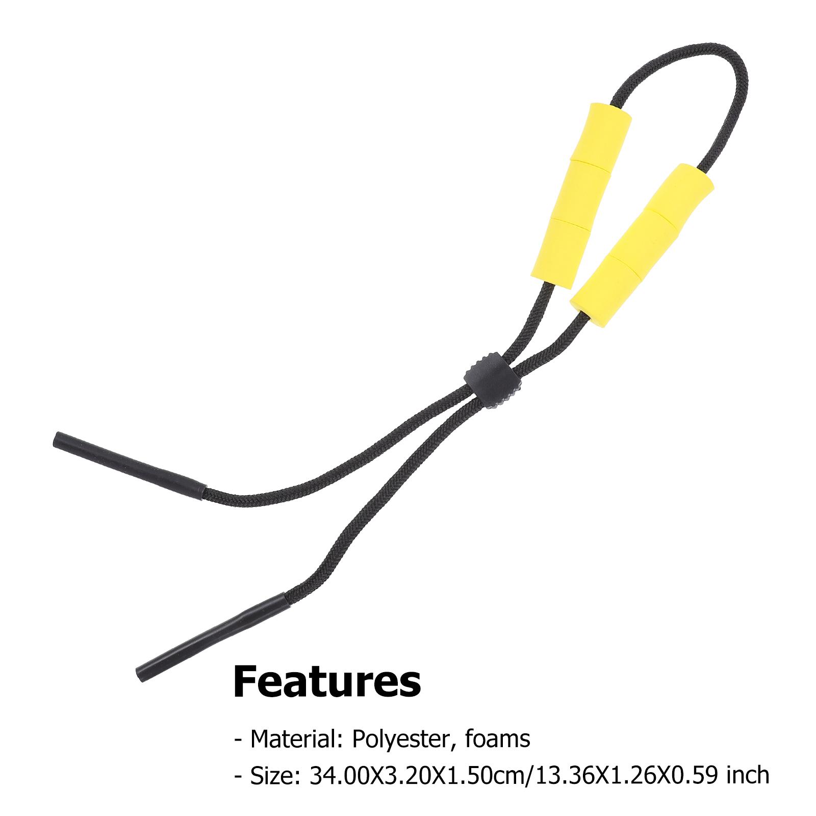 

8Pcs Exquisite Glasses Rope Adjustable Toggle Durable Sports Swimming Fixed Supplies Floating Glasses Lanyard Rope Accessories жовтий