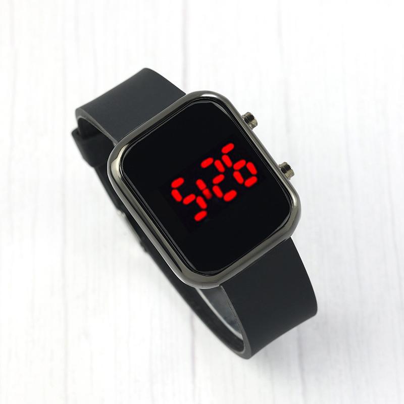 Silicone Button Electronic Watch Men'S Fashion Trend Electronic Led Student Watch