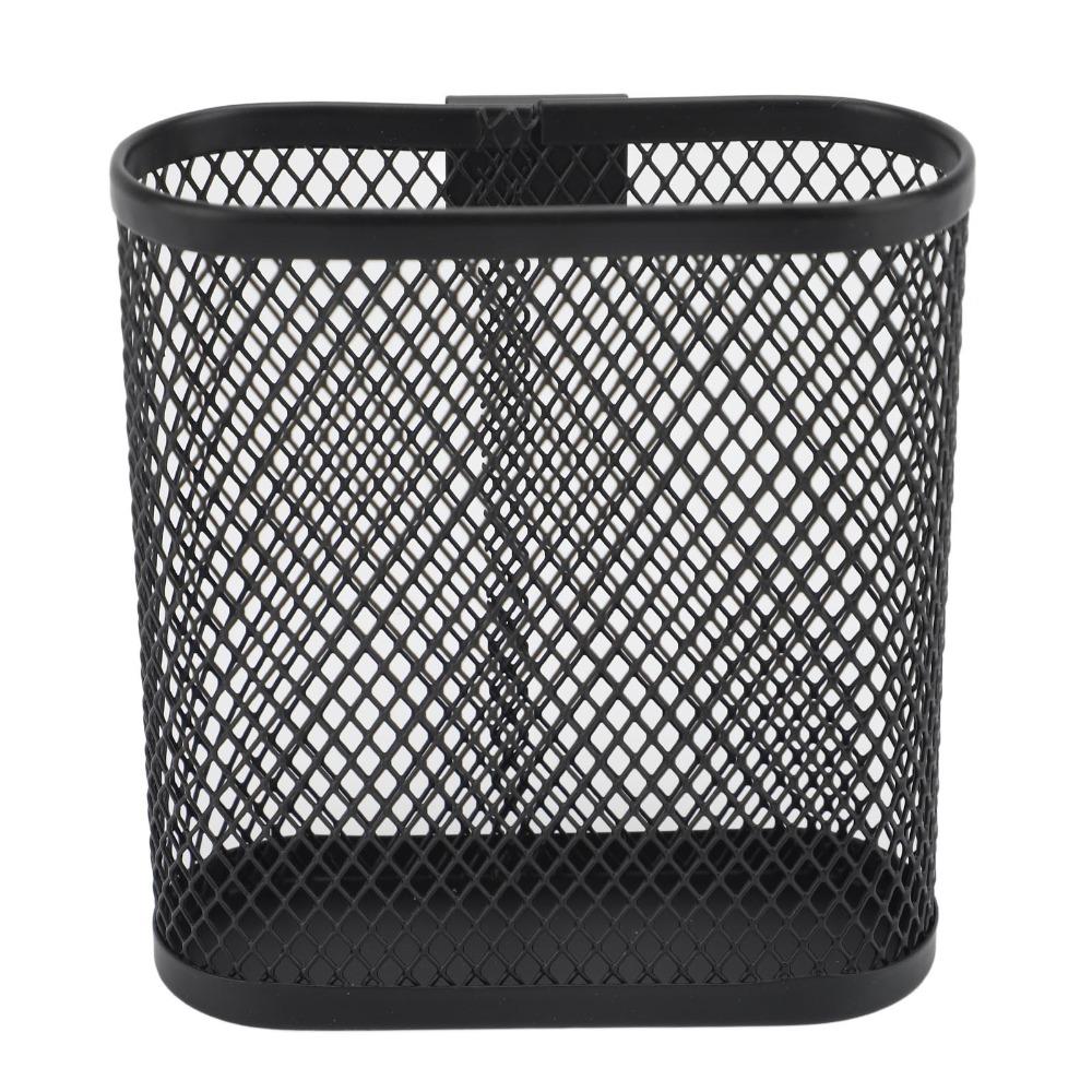 Metal Hanging Pencil Cup Oval Shape Metal Hook Pen Holder Refrigerator Side Holding