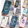 Stripes Anchor Boat Ship Case For OPPO Reno 13 13F 12 11 F 8T 7 8 10 Pro OPPO Find X8 Pro X6 X3 X5 Lite Cover Fundas