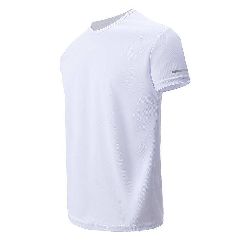 Men's Quick-Dry Solid Color Short-Sleeve T-Shirt for Running, Hiking, and Casual Wear