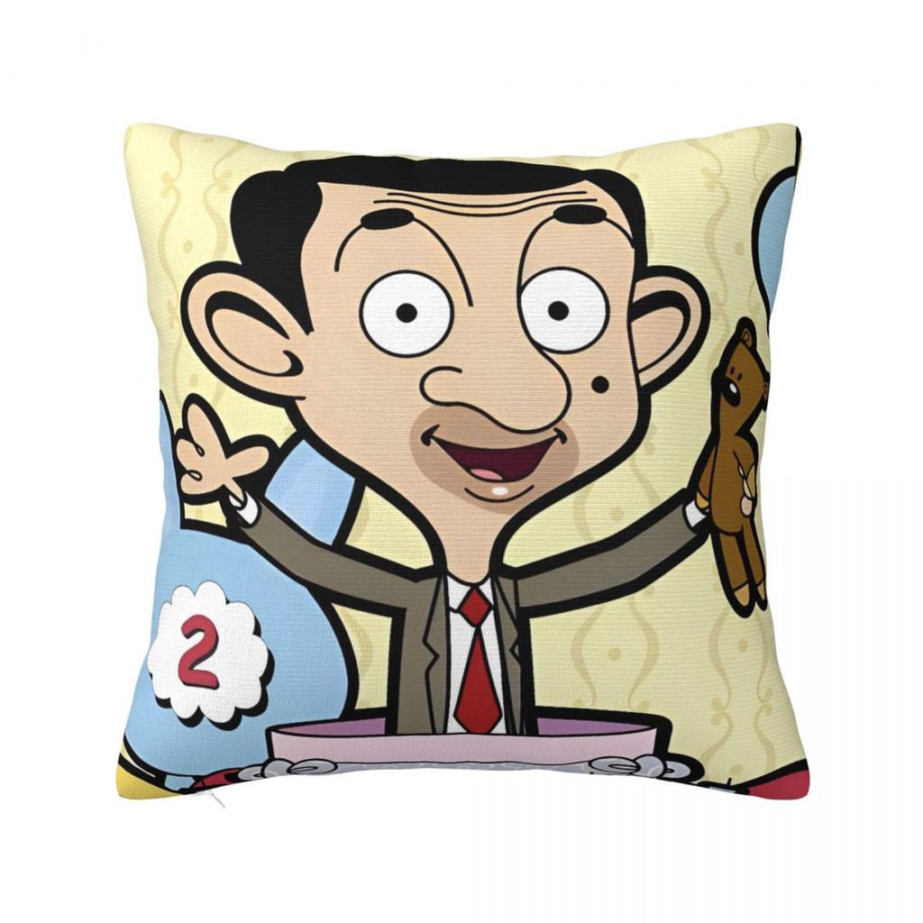 Mr Beans Cartoon Bären Kissenbezug Kissenhülle Quadratisch Grafische Kissenhülle Modische Kissenbezüge Für Sofa Zuhause Dekorativ