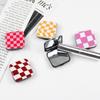 Her Women Girls Folding Phone Bracket Makeup Mirror Plaid Mirror Phone Stand Holder Cosmetic Mirror
