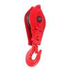 Heavy Duty Red Lifting Pulley High Load Capacity Light Weight Rust Resistant for Garage Workshop Goods Hoisting Work