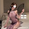 Lianyungang Is Correct for Night Sex Underwear, Sexy Perspective Purple Cheongsam, Uniform Pajamas, Pure Desire Clothes Qqny.