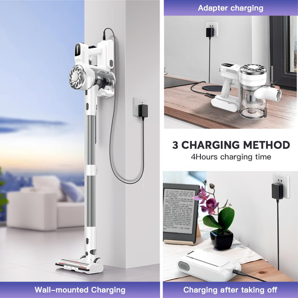 Teendow V08 Pro Cordless Vacuum Cleaner,25kPa Powerful Suction,Handheld Vacuum Cleaner Suitable For Home,2200mAh Battery
