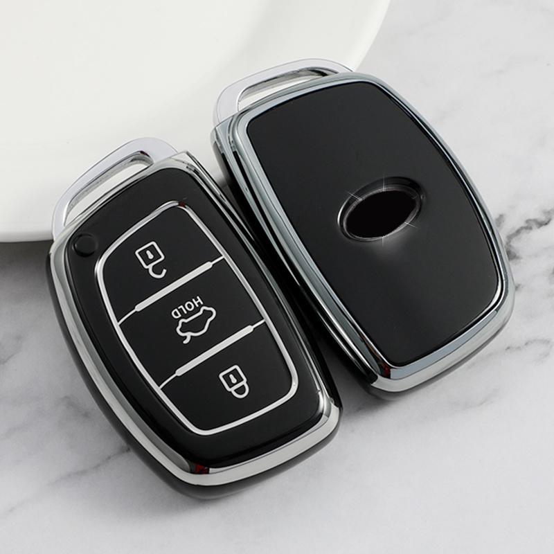 3 4 Przyciski Silikonowa Osłona Brelok Do Hyundai Tucson Santa Fe Sonata Elantra Accent Creta Ix35 Ix25 I20 I30 Pokrowiec Na Kluczyk Samochodowy