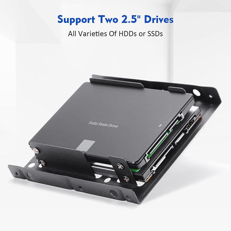 2,5 bis 3,5 Zoll Festplattenhalterung Festplatte Dual Desktop SSD Montagehalterung Interner Adapter