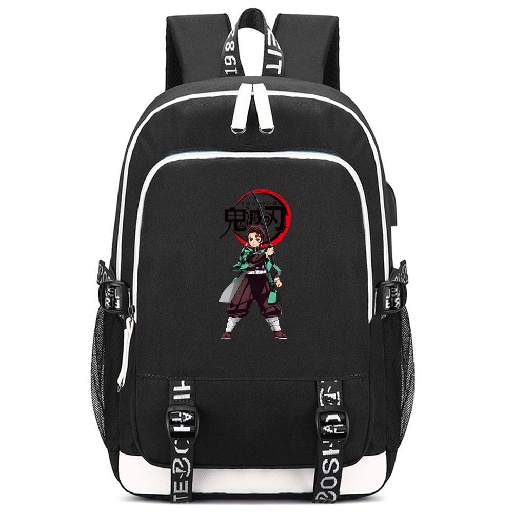 Süßer Cartoon Dämonentöter Aufdruck Rucksack Große Kapazität Schultasche Student Schultasche Outdoor Laptop Reisetasche Geschenk