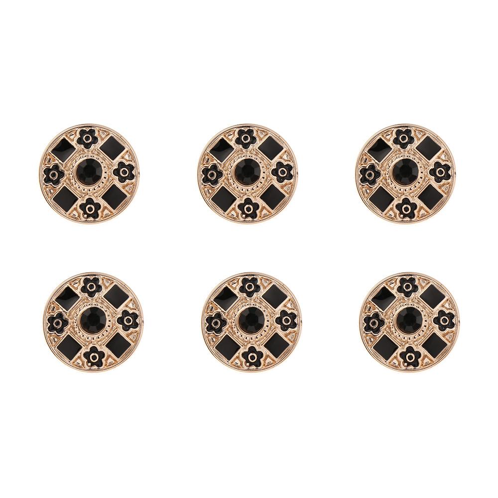 6pcs/set Detachable Adjustable Metal Button Clothing Crafts Decorative No Sewing Buttons Garment DIY Pearl Nail Accessories