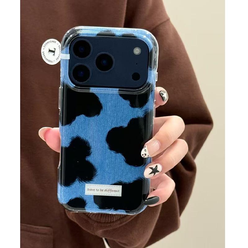 

Ins Trendy Color Collision Blue Black Pattern Phone Case For iPhone 17 Promax 17Air 15 14 13 16 12 11Pro Max Plus Advenced Cover iPhone 15 Pro Max