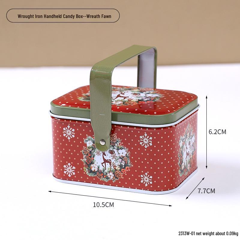 Creative Christmas Tin Bucket for Candy, Biscuits & Snacks - Ideal Gift Packaging