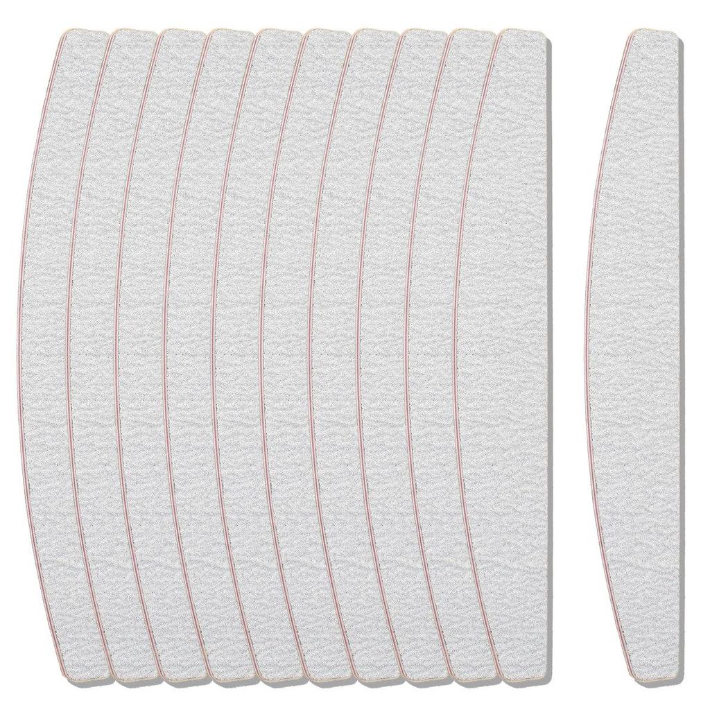 Half-Moon Double-Sided Nail File 100/180 Grit - Washable, Non-Shedding