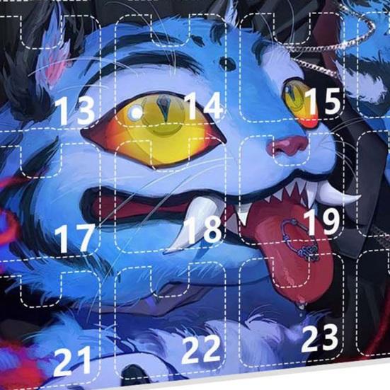 Demon Hunters Advent Calendar 2025 24 Days Christmas Countdown Calendar with 24 Keychain Gifts for Kids Adult Teens