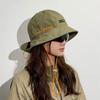 Neck-protecting Summer Drawstring Bucket Cap Adjustable Outdoor Sun Hat Casual Sun Protection Hat
