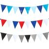 Triangle Flag Bunting for Kindergarten Decoration - Children's Room & Birthday Party Decor with Girlish Heart Design