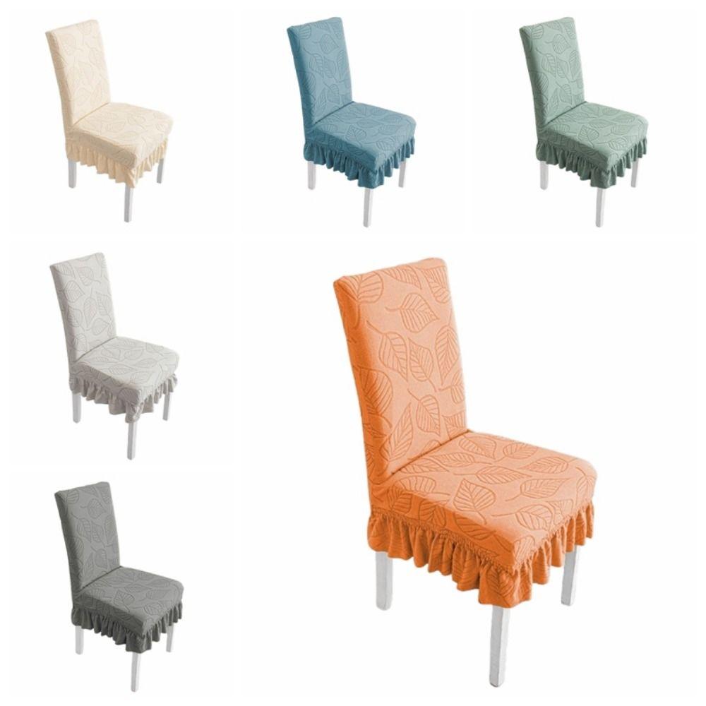 Leaf Pattern Dining Chair Cover Stretchable Seat Protectors  Wedding Banquet