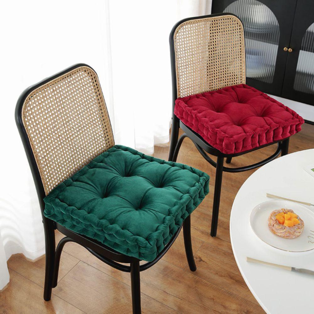 Square Chair Cushion Thicken Seat Pad Home Decor Velvet Tatami Cushion  Office