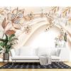 Flower Mural For Walls 3d Jewelry Diamond Flowers Embossed Wallpaper Living Room Bedroom Wall Murals