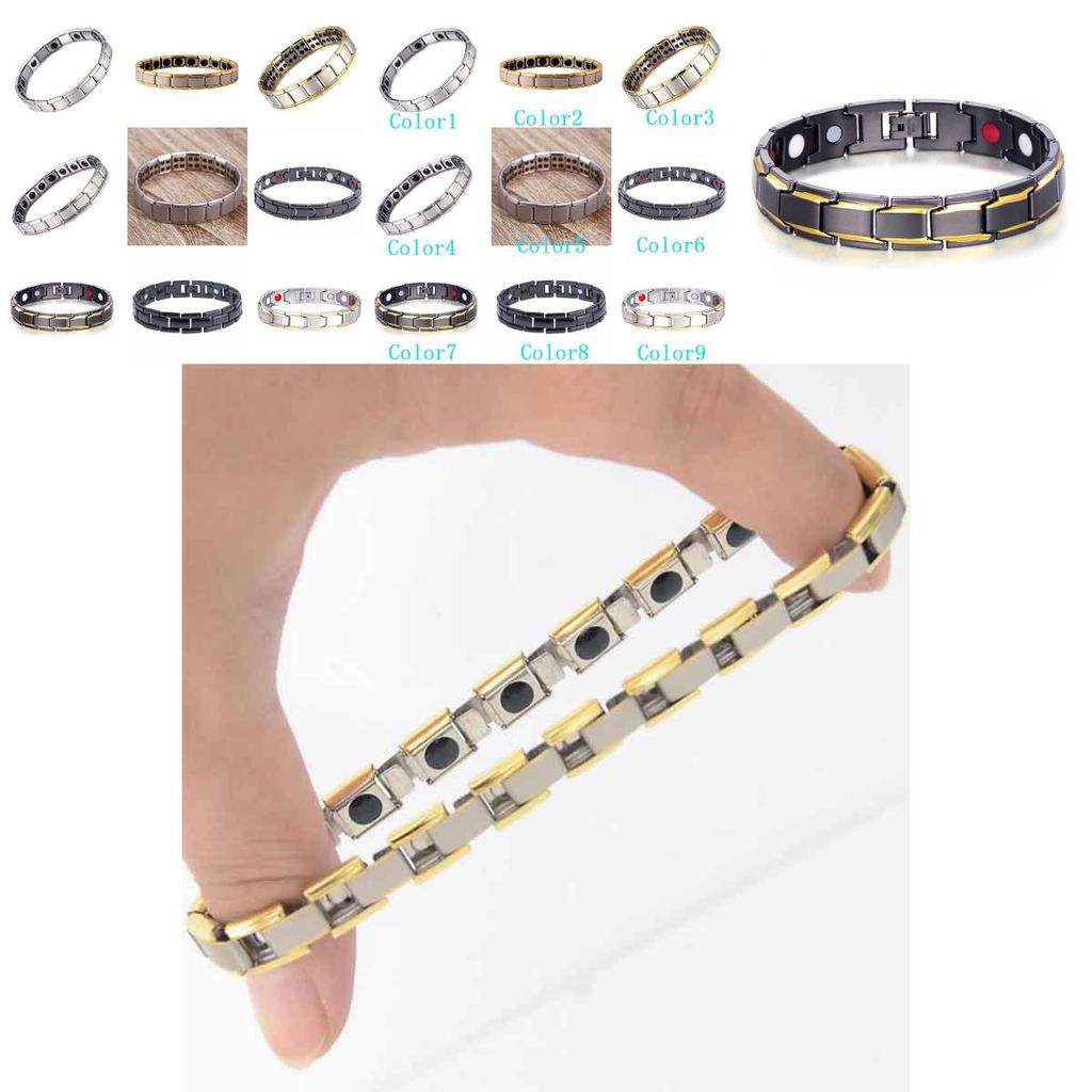 Women Men Titanium Steel Therapy Energy Magnetic Bracelet Health Care Gift