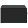 Wall Mounted Nightstand Black 49 X 34.5 X 20 Cm