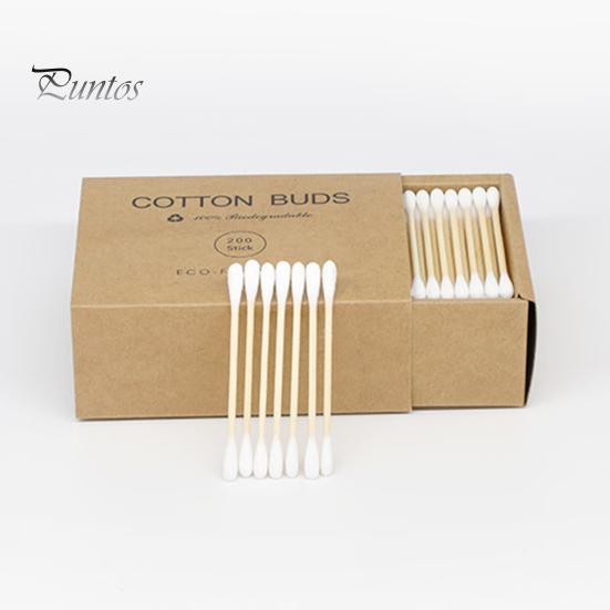 Cleaning Swab 1 Box Cotton No Lint Loss Disposable Double Head Design Soft Colorful Round Pointed Makeup Home Supply Cosmetic