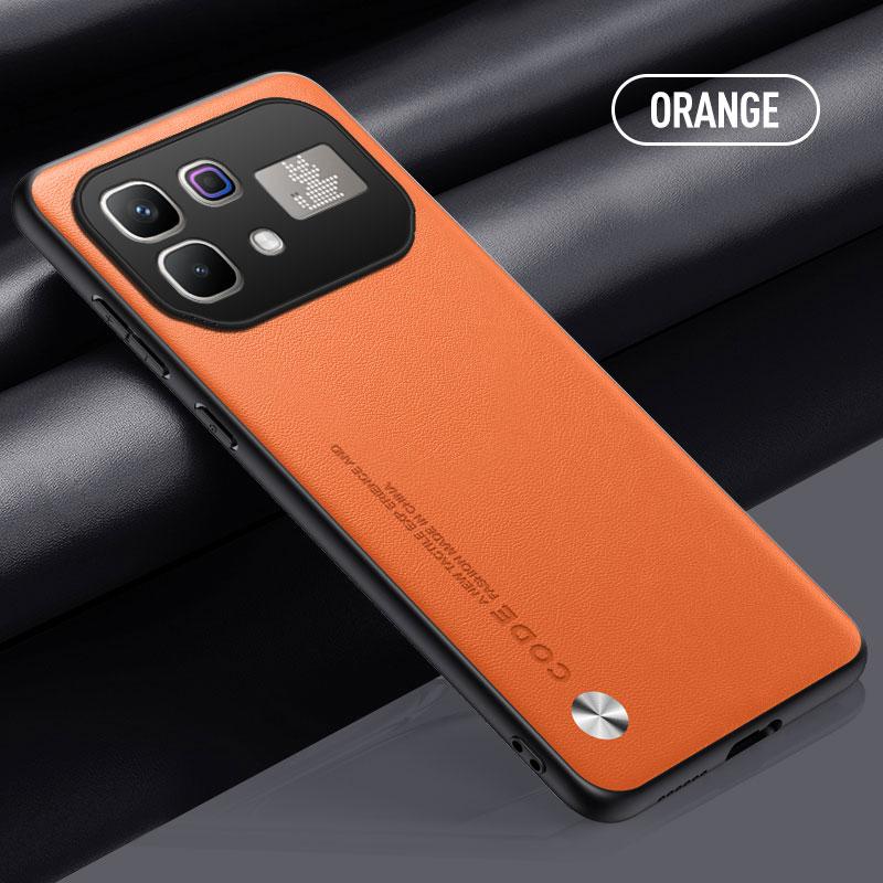 

EUCAGR Роскошный ПУ Кожаный Для Infinix Note 60 Pro Силиконовый Ударопрочный Чехол Для Телефона Задняя Крышка Для Infinix Note 60Pro Бампер Fundas Infinix Note 60 Pro оранжевый