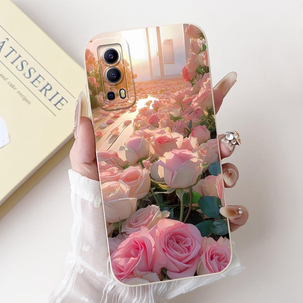 For Vivo Y72 5G Casing V2041 Colorful Flower Cartoon Cover Silicone Soft TPU Phone Case For Vivo Y 72 Y72  5G Coque Fundas Capas