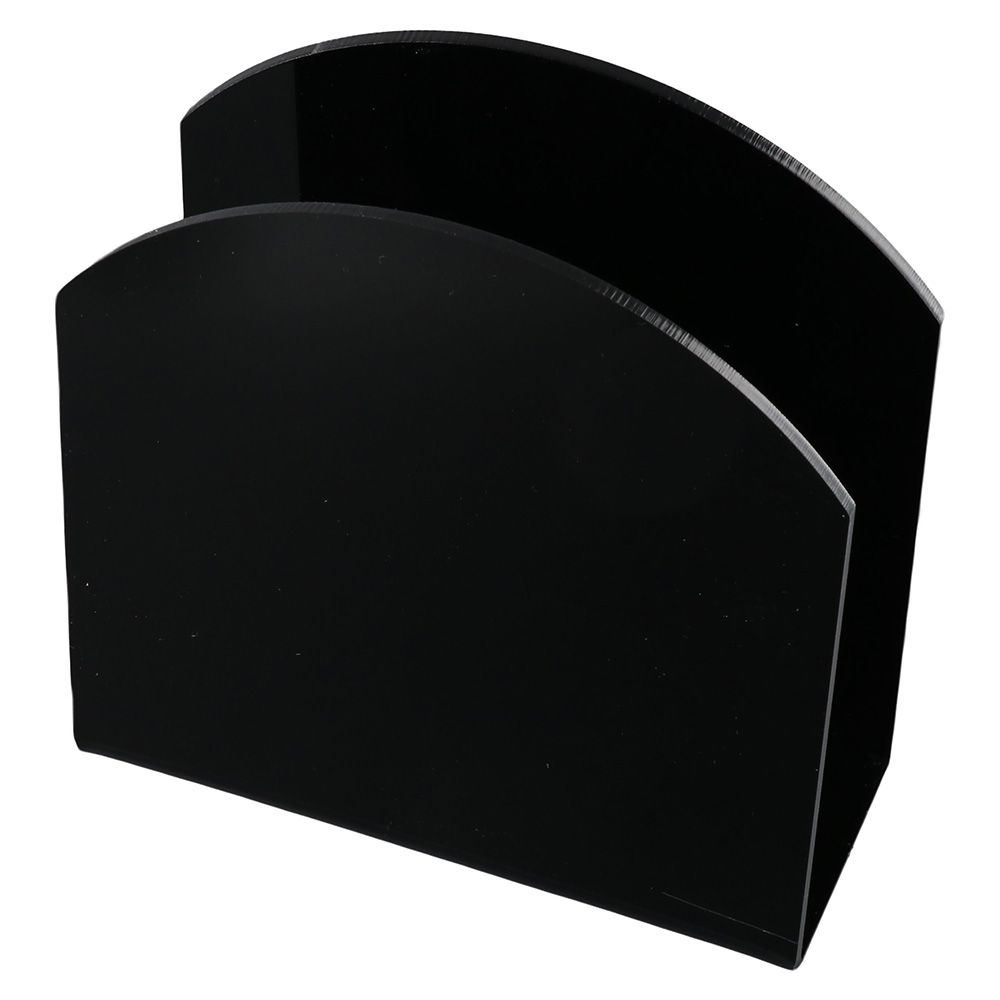 2pcs Acrylic Napkin Holder Black Modern Tabletop Freestanding Tissue Dispenser 4.9 x 4.7 x 1.96 inches Holders for Paper Napkin