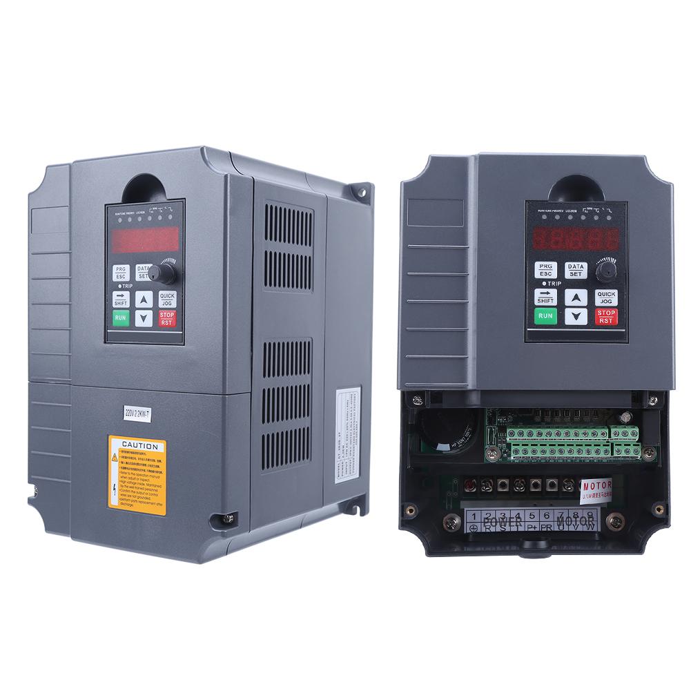 Inverter SinglePhase 220V Input 3Phase 380V Output 2.2KW Boost Motor Controls GT2R2G2T