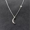 Golden Moon Star Heart Pendant Necklaces Crescent Pendant Chokers Necklaces For Women Round Circle Jewelry