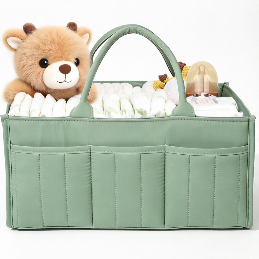 Cesto Portaoggetti Grande Capacità per Nursery Borsa Pannolini Portatile Regalo per Baby Shower