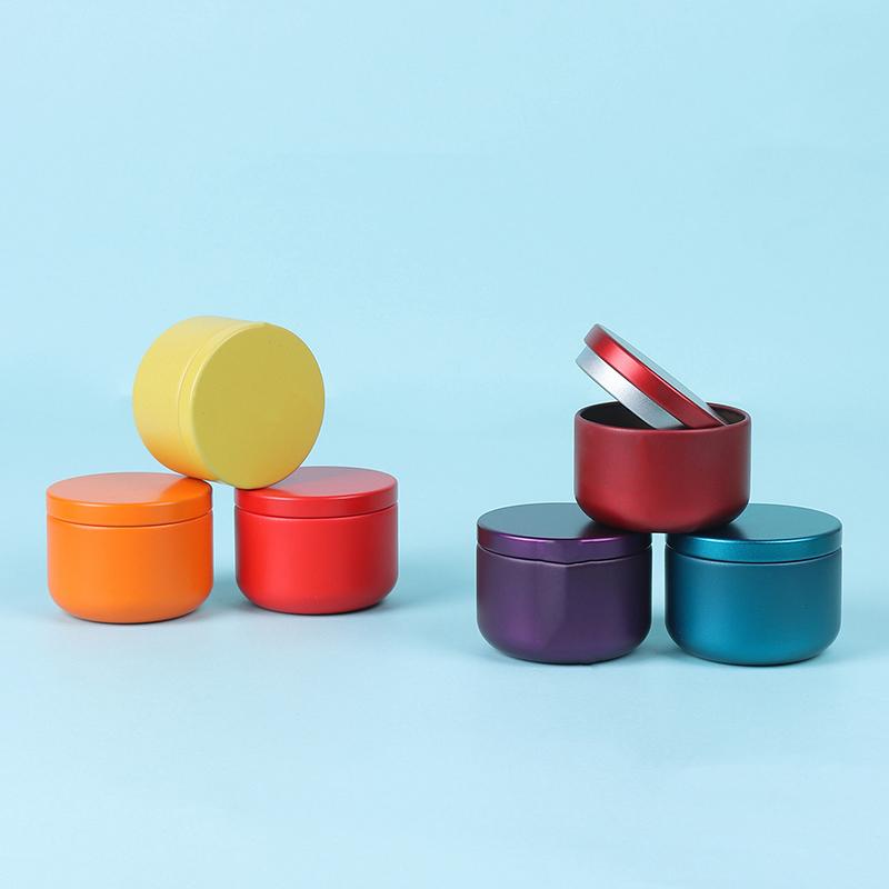 Portable Solid Color Mini Tin Box Tea Sealed Jar Packing Box Jewelry Candy Small Storage Can Coin Earring Headphones Gift Case