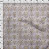 oneOone Cotton Flex Dark Olive Green Fabric Asian Suzani Floral Sewing Material Print Fabric By The Yard 40 Inch