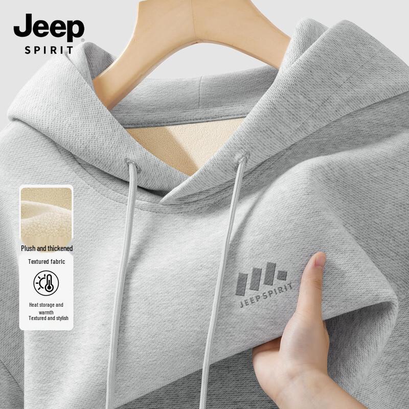 

JEEP SPIRIT Men s Thickened Fleece Hoodie 2XL