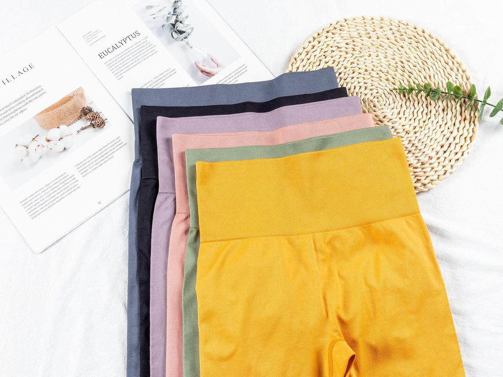 Pantaloni de Yoga fără Cusături cu Talie Înaltă cu Uscare Rapidă - Colanți Sportivi cu Croială Strânsă pentru Femei