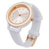 Fieldwork Women's Analog Watch with Silicone Strap and Inner Ring, Pink Gold and White, Jile (JN038-1)