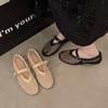 Mesh Flat-bottomed Fashion Cloth Shoes Women's 2025 New Summer Wear Exquisite Mary Jane Ballet Shoes Breathable Fishing Net Shoes