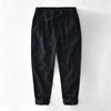 Summer Simple Style Men's Pants Beach Breathable Ramie Cotton Men Trousers Daily Casual Baggy Long Pants Solid Color Drawstring Elastic Waist