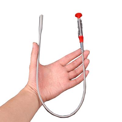 Metal Wire Brush Hand Kitchen Sink Cleaning Hook Sewer Device Spring Pipe Hair Dredging Tool
